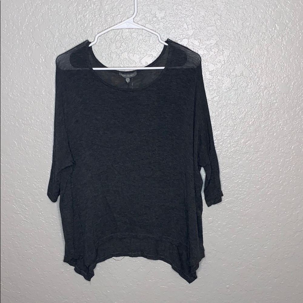 Don’t Ask Why gray 3 quarter inch top
